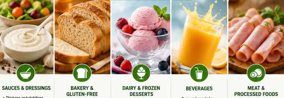 food grade xanthan gum raw material powder