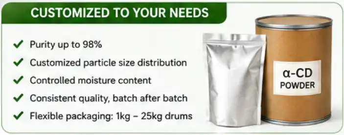 customized alpha-cyclodextrin powder
